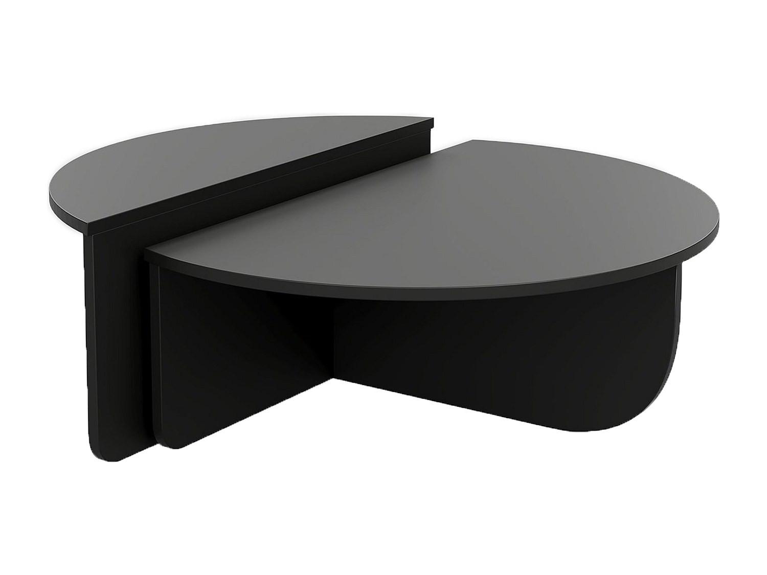 COUCHTISCH - 90 cm x 60 cm - Holz, Platte - Schwarz - ALOEVA - Schwarz, Holz (60/90/30cm) - Vente-Unique