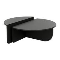 COUCHTISCH - 90 cm x 60 cm - Holz, Platte - Schwarz - ALOEVA - Schwarz, Holz (60/90/30cm) - Vente-Unique