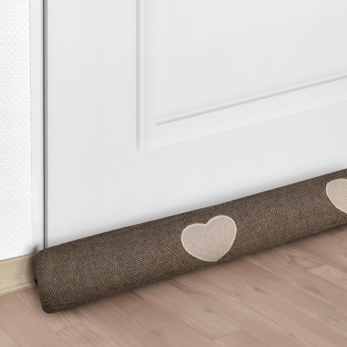 ZUGLUFTSTOPPER Tuuli HR 8x90cm Braun (2tlg) - Braun, Textil (8/90cm) - Beautissu 