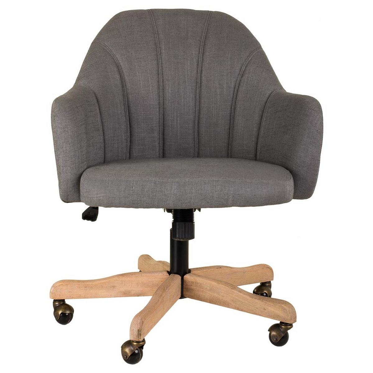 BÜROSTUHL gepolstert 63x54x40/87 cm - Grau, Holz (63/87/54cm) - Wanderlust