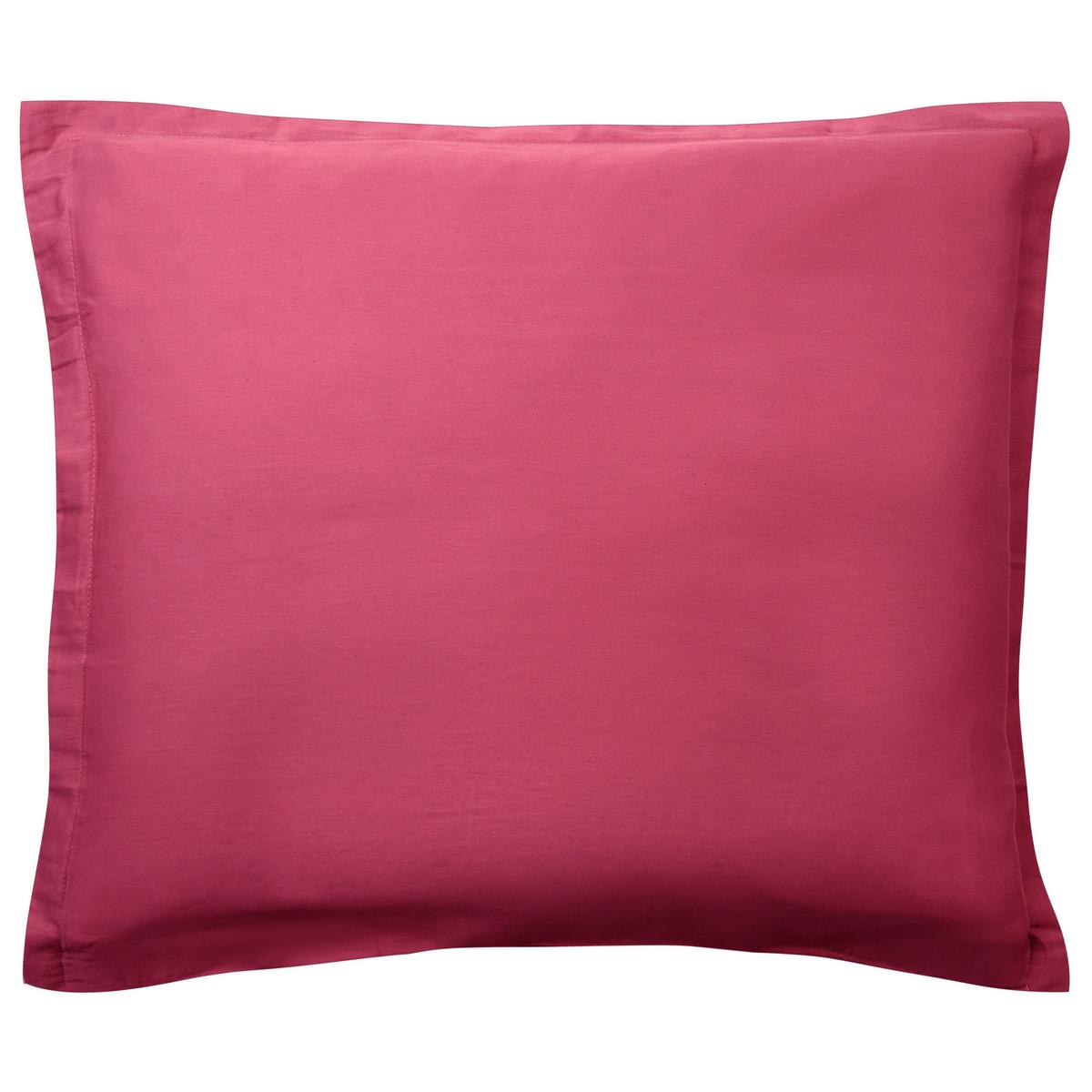BETTWÄSCHE-SET 220/240 cm Baumwollsatin Burgunderrot Parkrose - Dunkelrot, Textil (220/240cm) - Beliani