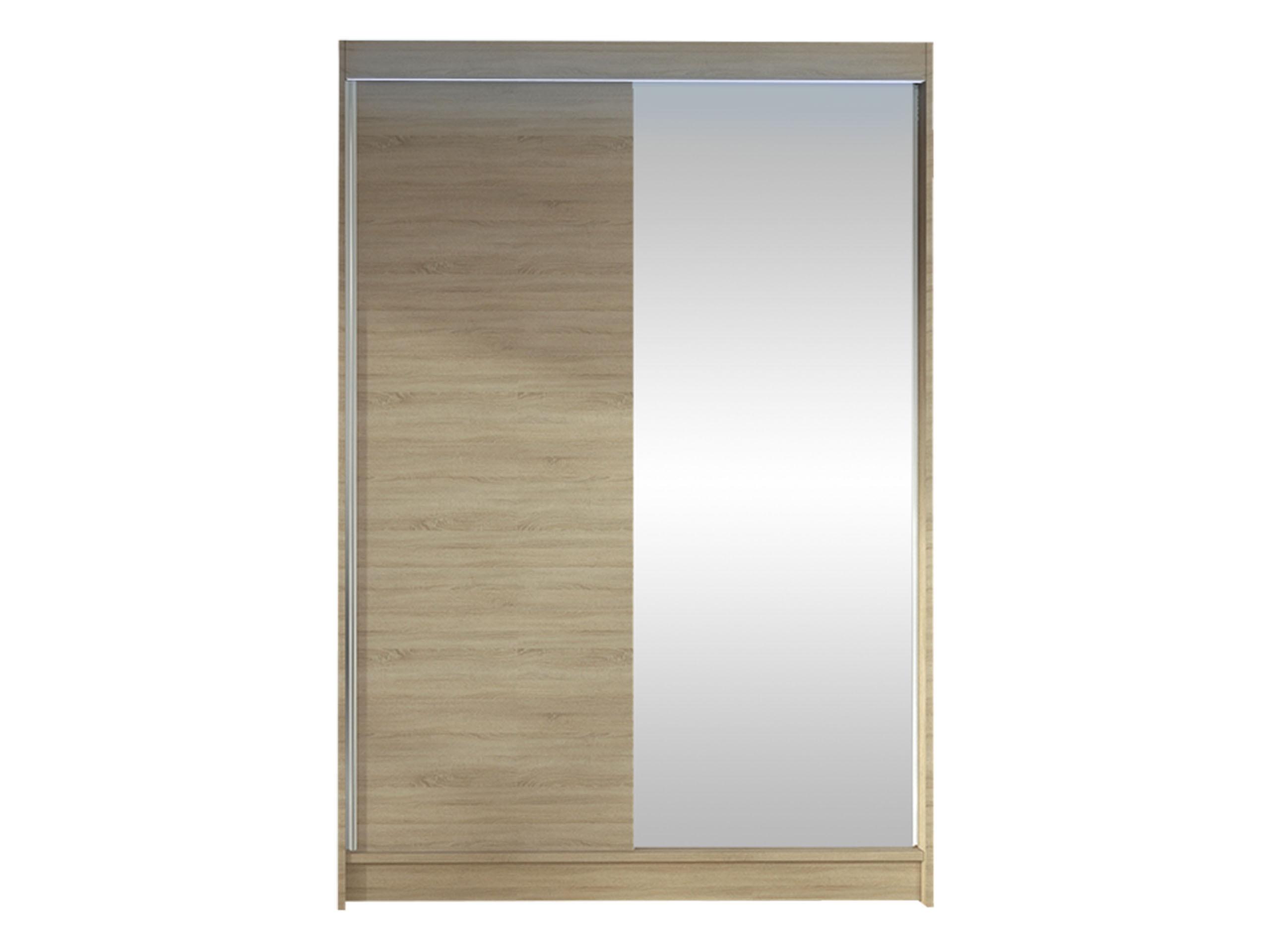 SCHWEBETÜRENSCHRANK Lino I mit RGB LED Beleuchtung - Sonoma Eiche, Holzwerkstoff/Metall (120/200/58cm) - MIRJAN24