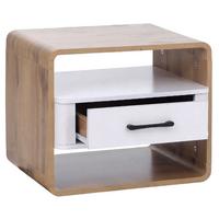 NACHTTISCH organisch Weiß - Weiß, Holz (48/40/44cm) - MCW