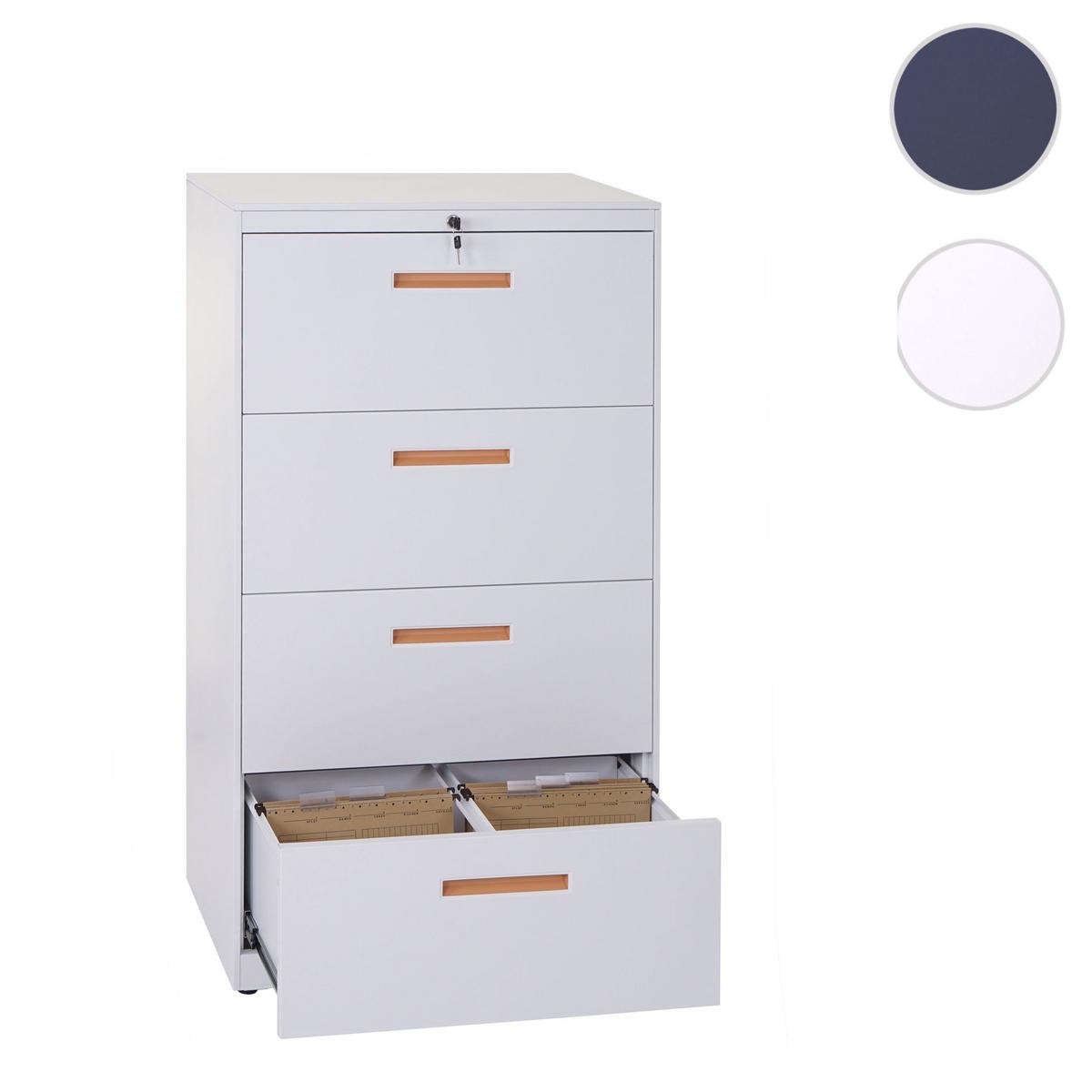 HÄNGEREGISTERSCHRANK White - Weiß, Metall (76/132/46cm) - MCW
