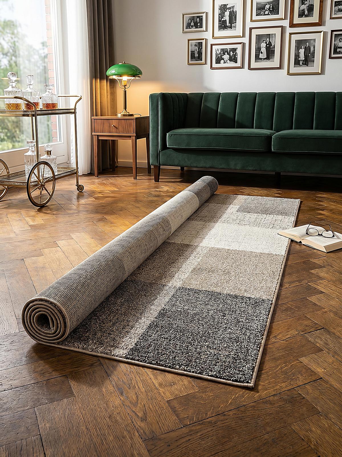 TEPPICH Niederflor Patchwork THUR Polypropylen Grau 80 x 140 cm - Beige, Textil (80/140cm) - KADIMA DESIGN