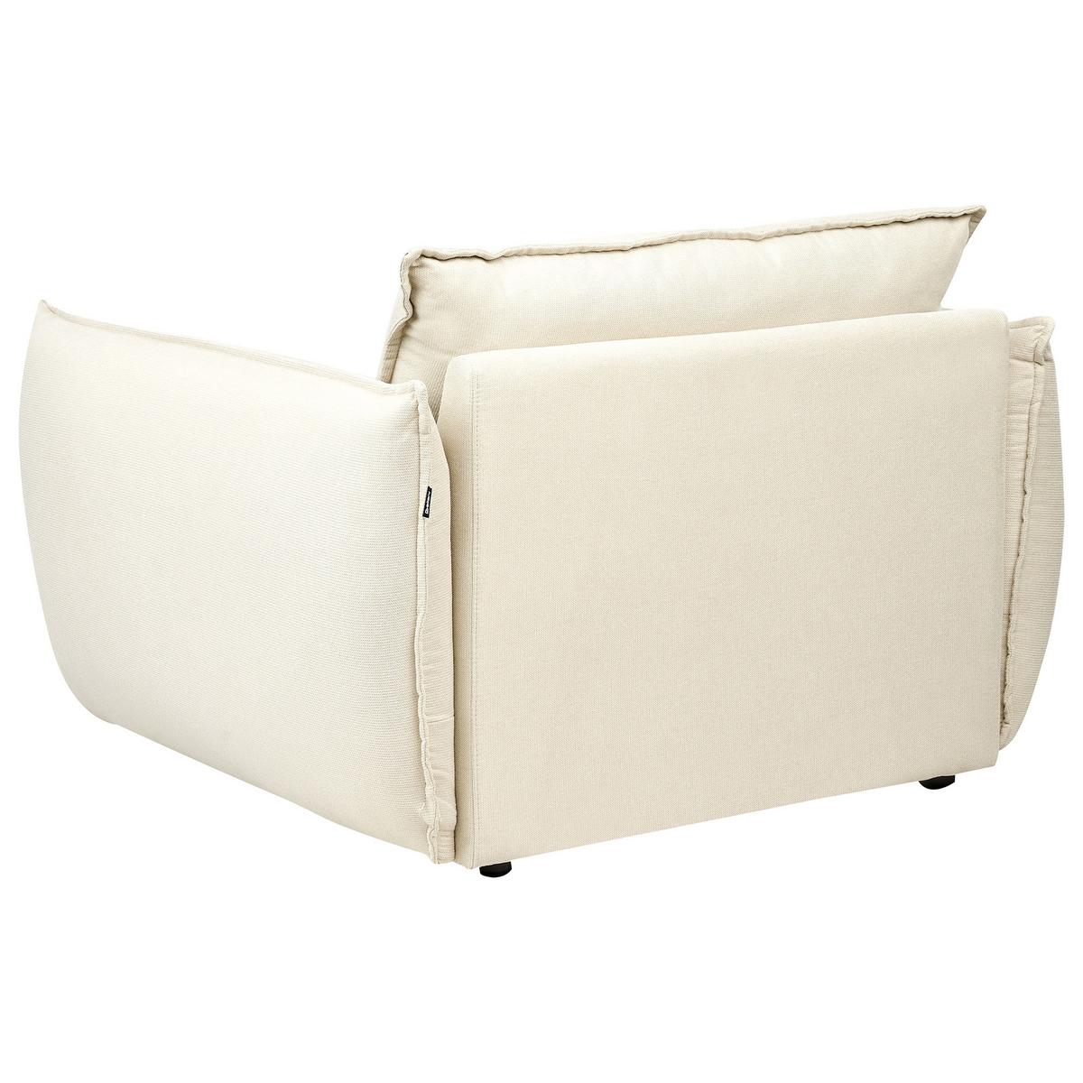 SESSEL Hellbeige Kunes - Beige, Textil (124/78/94cm) - Beliani