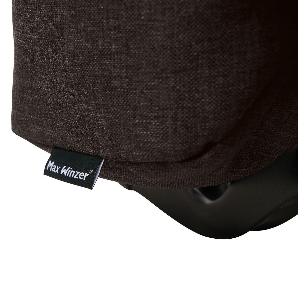FALTSESSEL Kalomira Bezug Flachgewebe Metall schwarz / schoko - Braun, Kunststoff (100/85/85cm) - 58aufmkessel