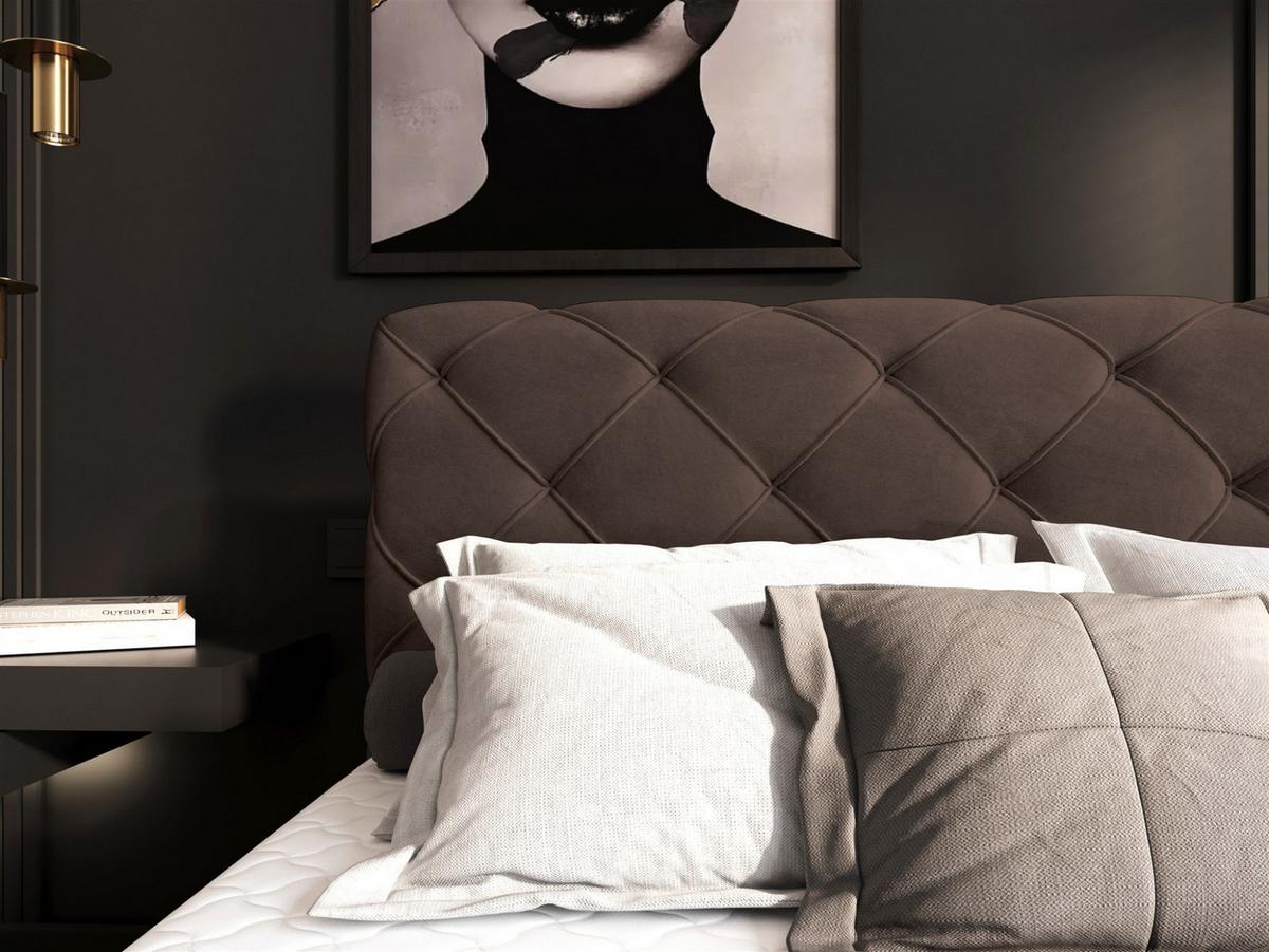 BOXBETT Gisel - Dunkelbraun, Holzwerkstoff/Textil (120/200cm) - Fun Möbel