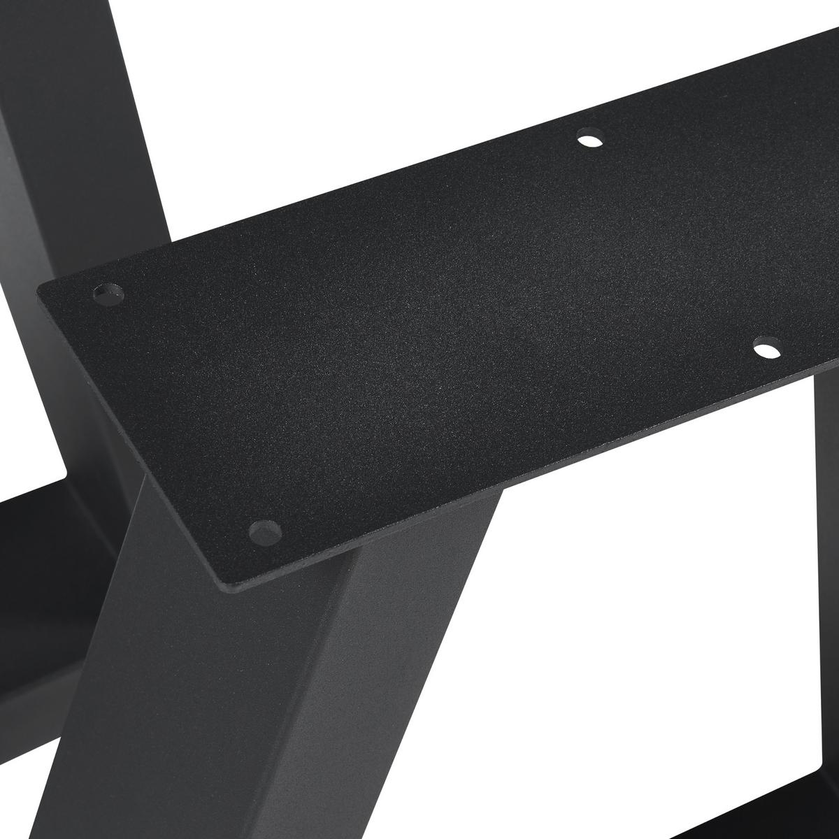 TISCHGESTELL-SET 2 TLG. Greiling - Schwarz, Metall (40/40/10cm) - [en.casa]