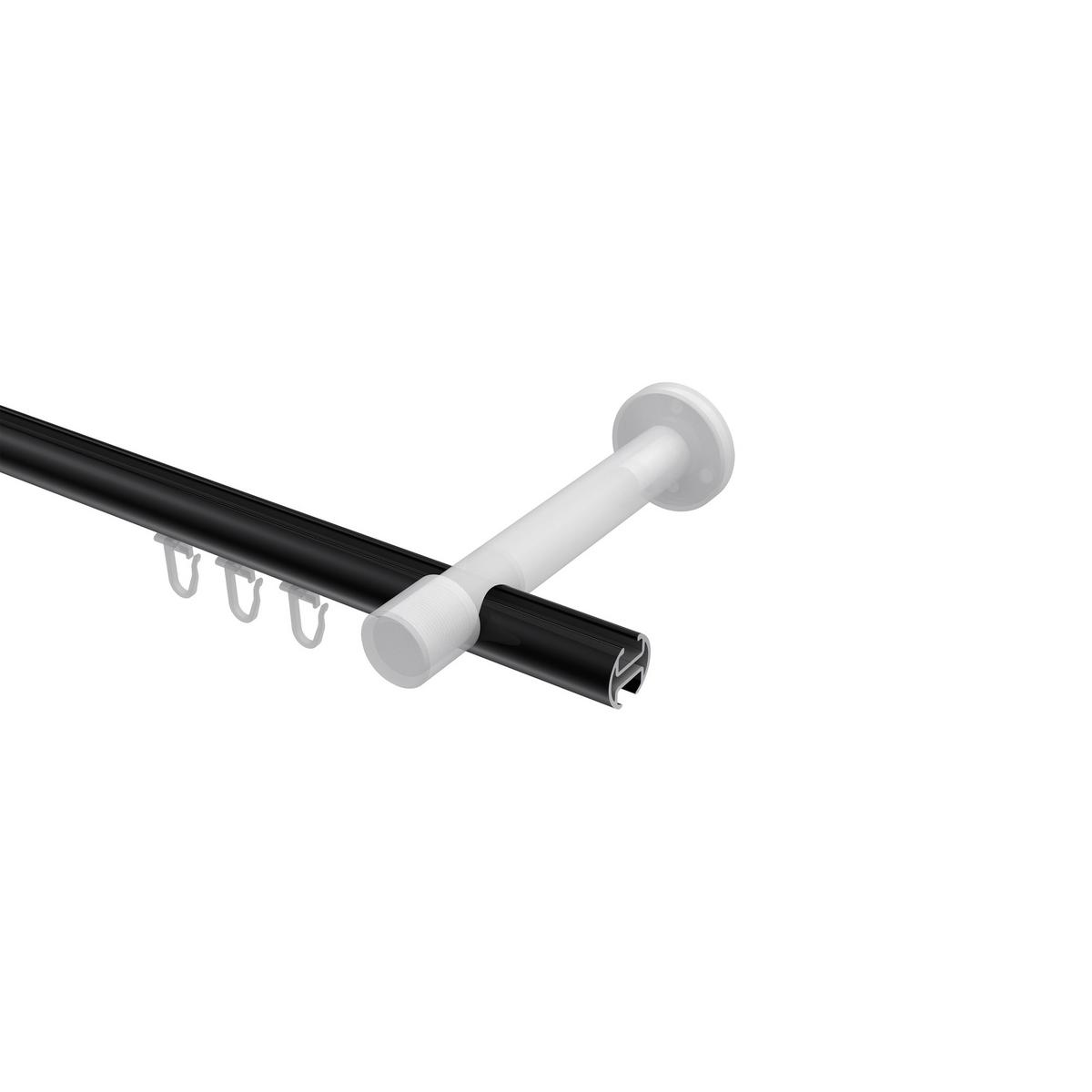 GARDINENSTANGE INNENLAUF Prestige Estana 100 cm, 1-läufig, 20 mm Ø Schwarz - Schwarz, Metall (100cm) - INTERDECO