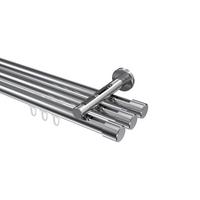 GARDINENSTANGE INNENLAUF Siteno Santo 160 cm, 3-läufig, 20 mm Ø Chrom - Chromfarben, Metall (160cm) - INTERDECO