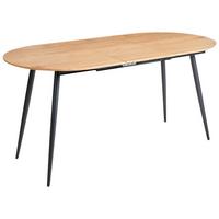 AUSZIEHBARER Braun Clavet - Hellbraun/Schwarz, Holzwerkstoff (120/80/77cm) - Beliani