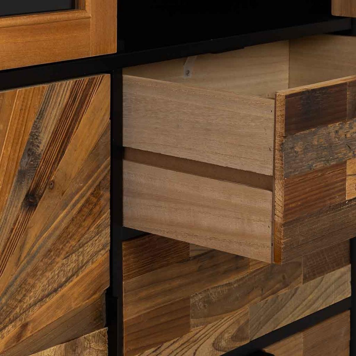SIDEBOARD aus Holz, braun, 100x40x135cm - Braun, Holzwerkstoff (100/135/40cm) - Wanderlust