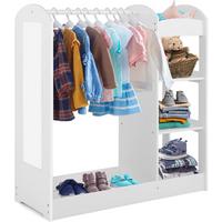 GARDEROBE Kinder Weiß - Weiß, Holz (94/100/38cm) - COSTWAY