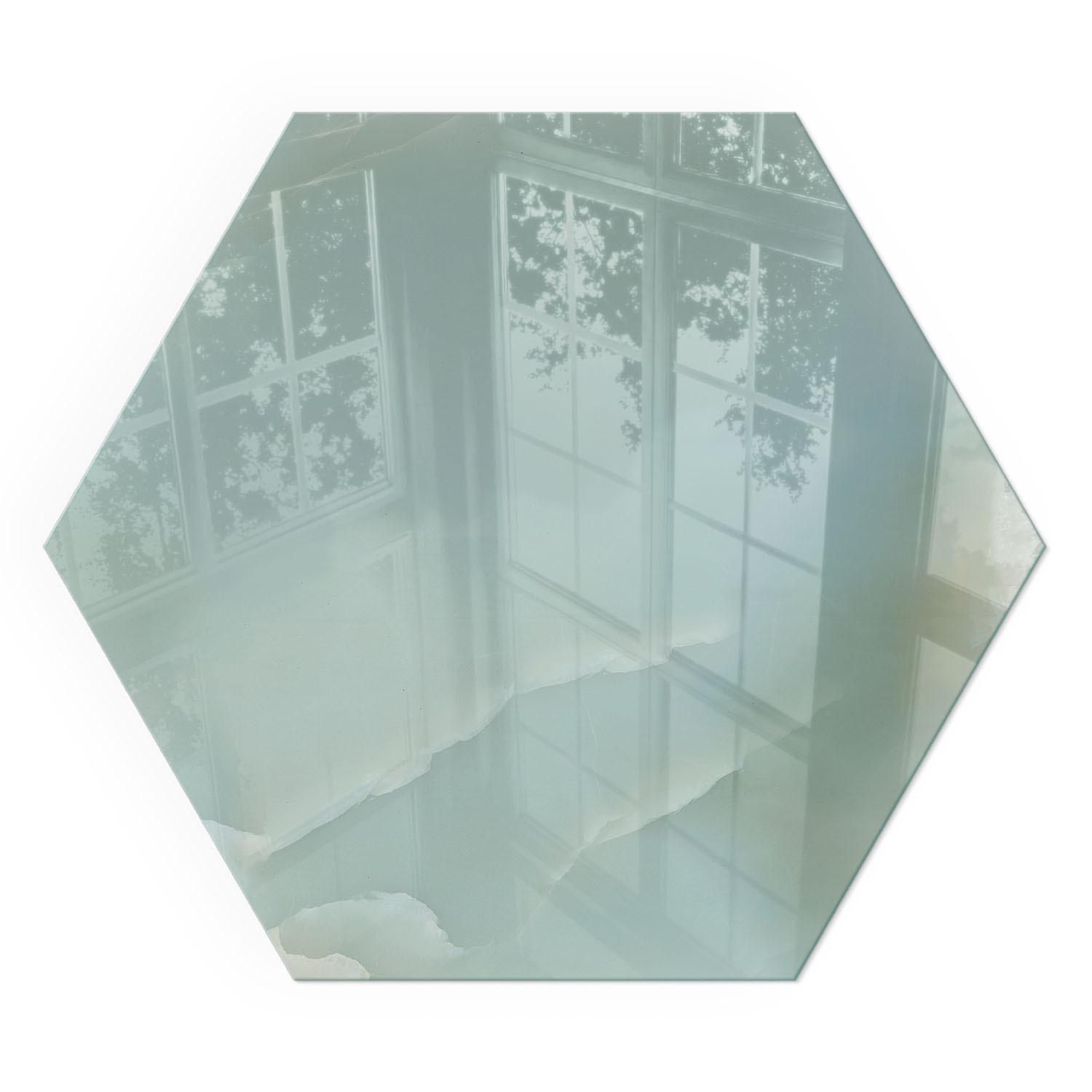 GLASPLATTE für Kamin h40 cm - Türkis, Glas (40/40/0.4cm) - TULUP