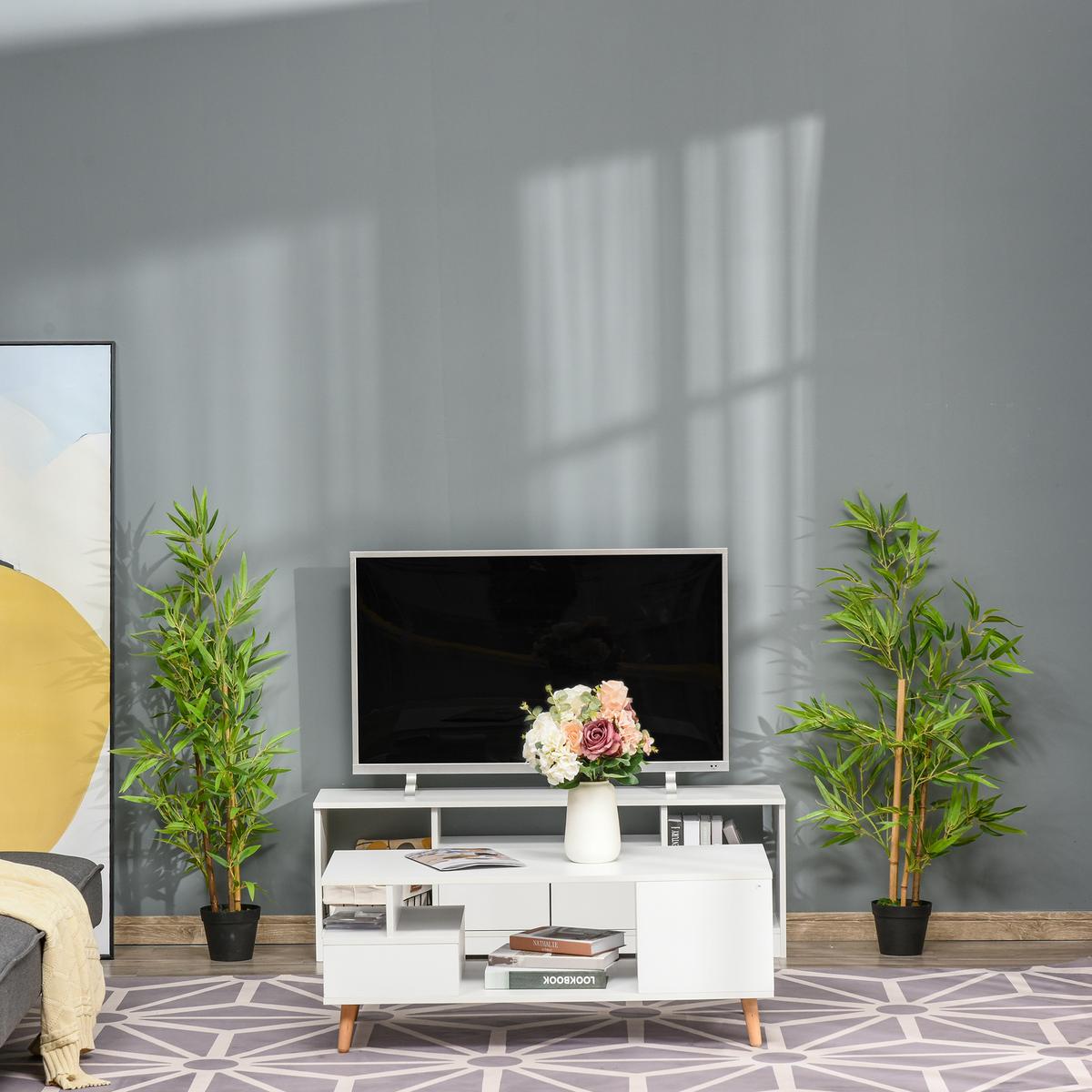 KÜNSTLICHE Pflanzen, PE, PP, Zement Grün - Grün, Kunststoff (120cm) - Outsunny
