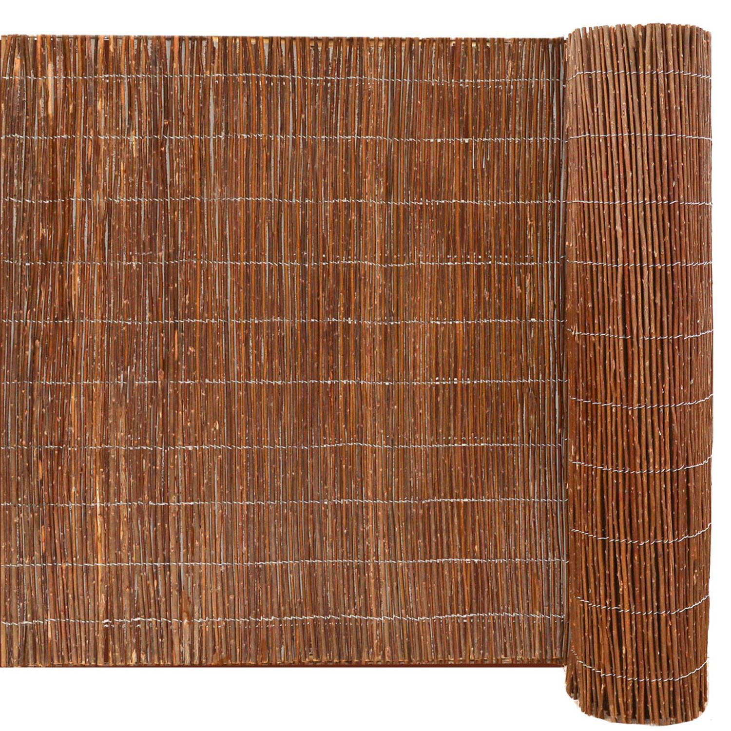 BALKON-SICHTSCHUTZ Weide, 90/500 cm, braun - Braun, Naturmaterialen (0.9/90cm) - urfence