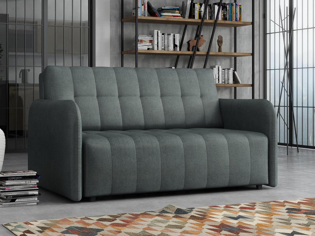 SCHLAFSOFA Viva Grand III - Blaugrau/Schwarz, Holz/Kunststoff (145/85/95cm) - MIRJAN24