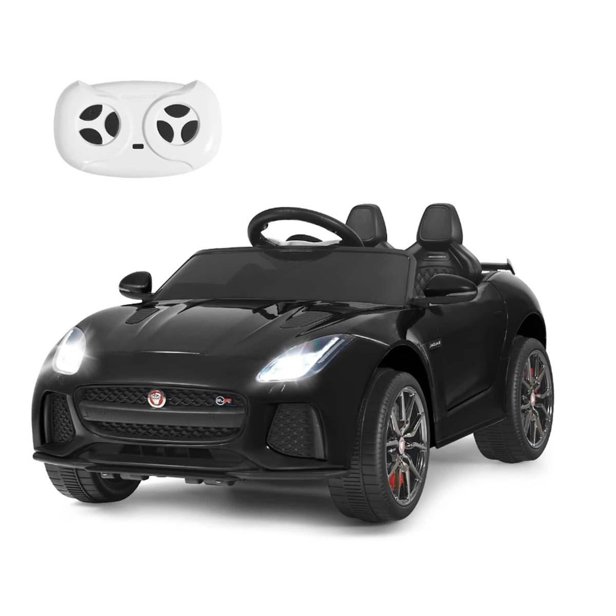 KINDERAUTO Jaguar 12V Elektro Schwarz - Schwarz, Kunststoff (66/107.5/50cm) - COSTWAY