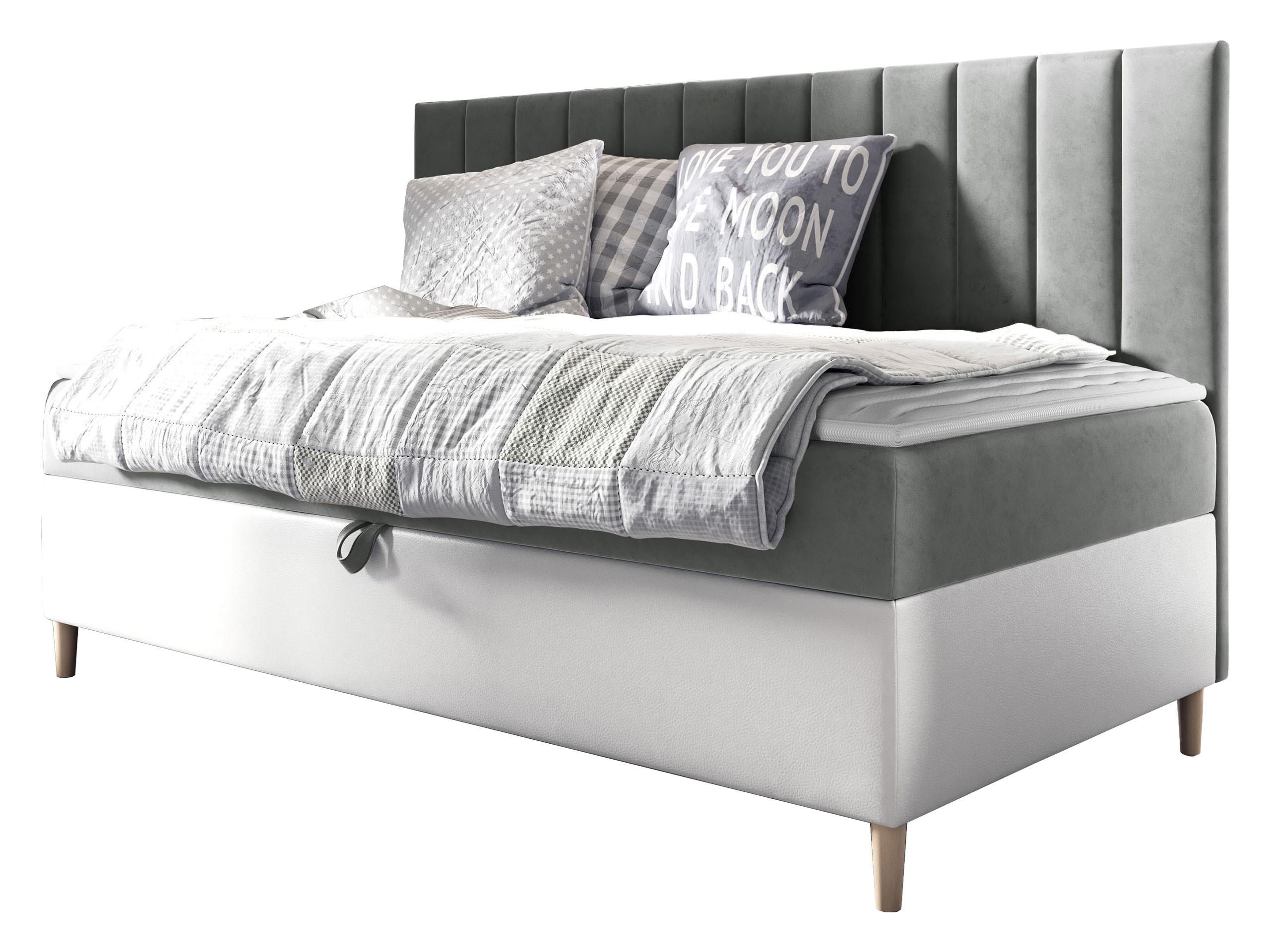 BOXBETT Maja Junior 2 - H3 - Weiß/Grau, Holz (90/200cm) - MIRJAN24