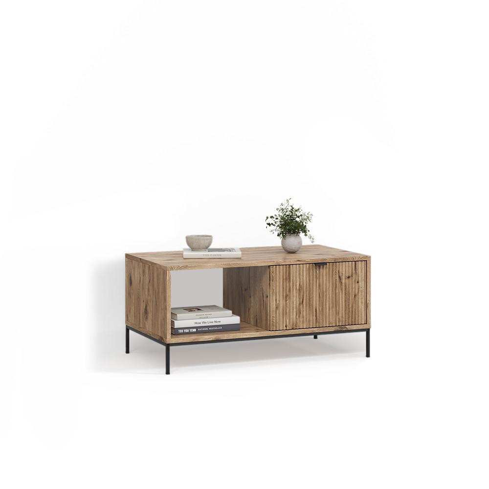 COUCHTISCH Aterno Viking Oak mit einer Schublade - Eichefarben, Holzwerkstoff (50/90/45cm) - Livinity®