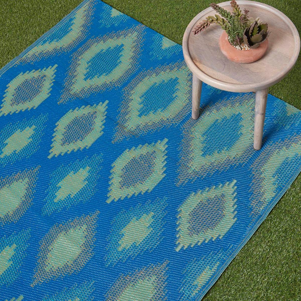 OUTDOORTEPPICH Amber, Ethno-Muster 150/240 cm - Blau, Kunststoff (150/240cm) - Homescapes