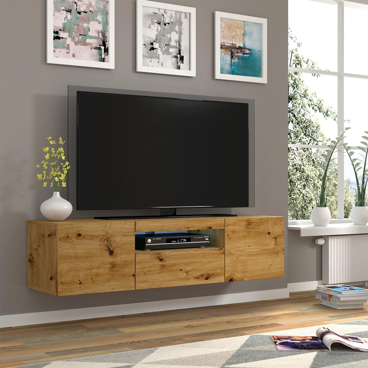TV-MÖBEL Aurus Holz - Braun, Holzwerkstoff (150/36/37cm) - Petits-meubles