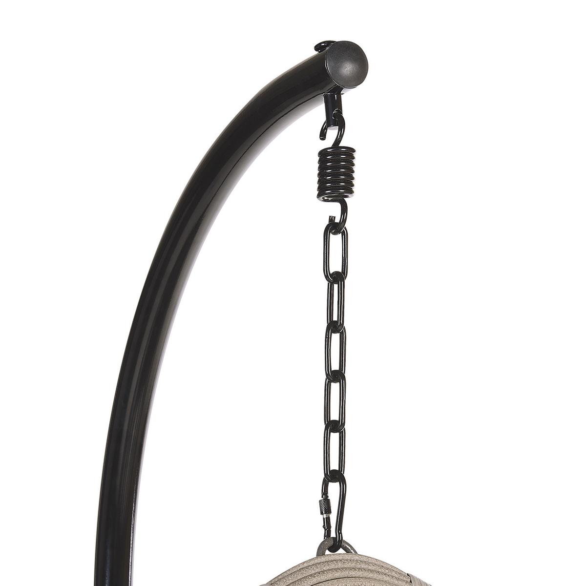 GESTELL für Hängesessel Stahl schwarz Stan - Schwarz, Metall (97/199/97cm) - Beliani