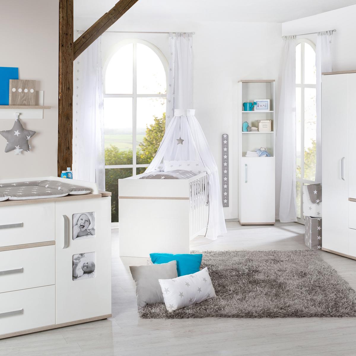 BABYBETT -Set Moritz 70 x 140 cm - Weiß, Holzwerkstoff (76/81/142.5cm) - Roba