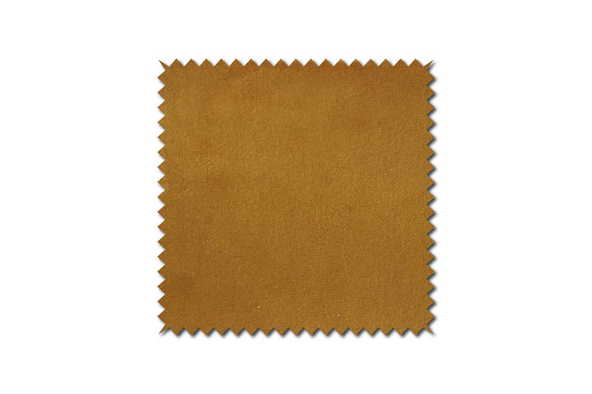 HOCKER LOTTE Gelb Velvet - Currygelb, Textil/Metall (57/44/52cm) - KAWOLA