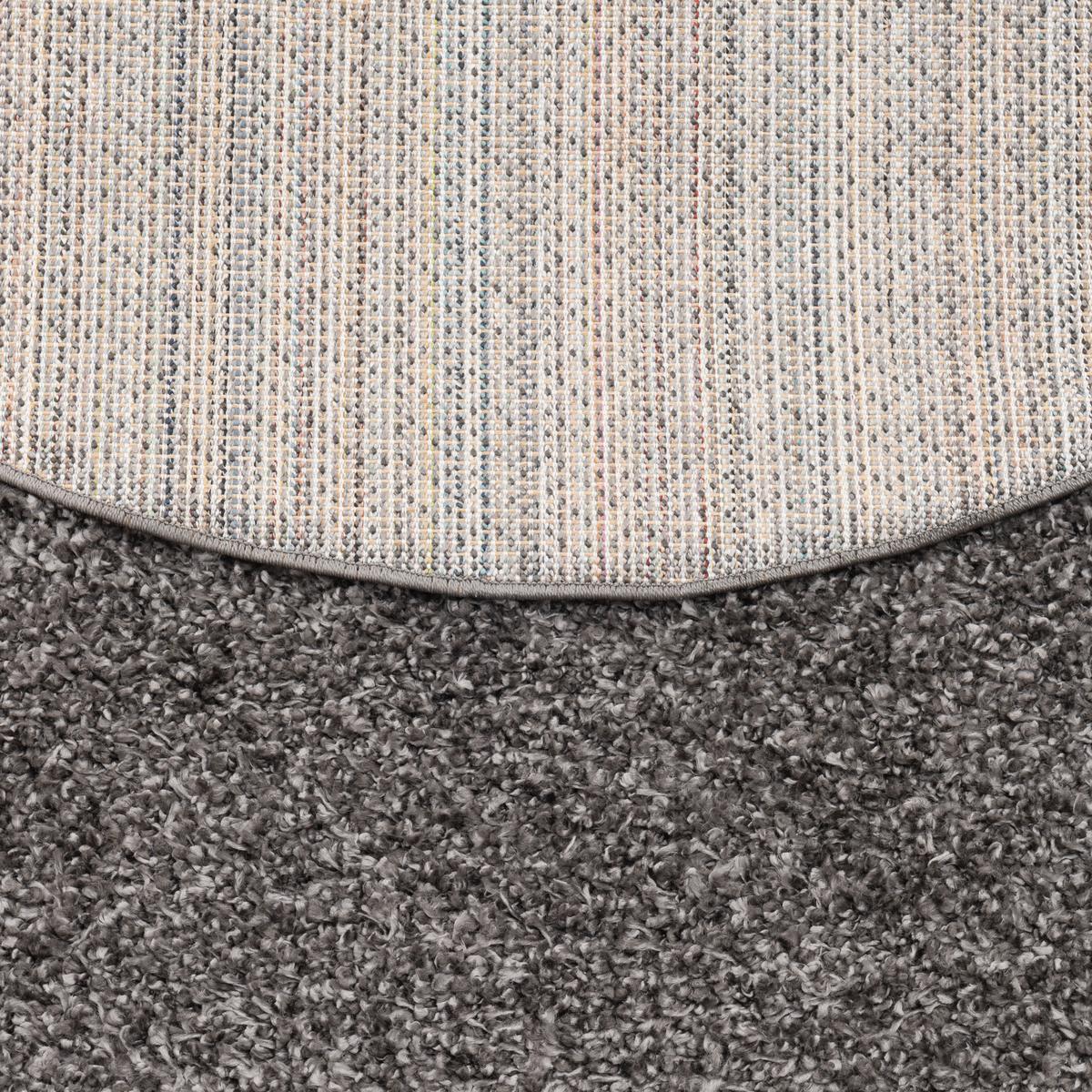 HOCHFLOR LANGFLOR SHAGGY TEPPICH COMFY MIX RUND - Anthrazit, Textil (200/200cm) - Pergamon