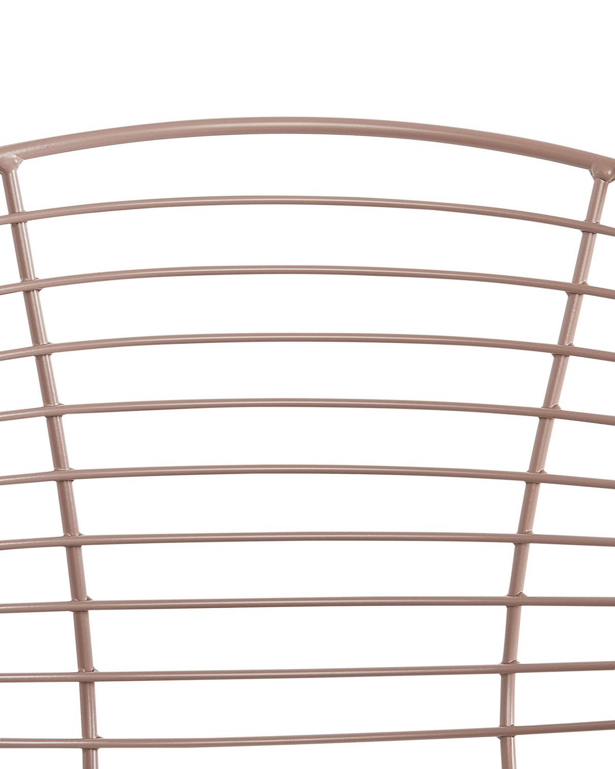 ESSZIMMERSTUHL 2er-Set Metall Beige Hoback - Beige/Schwarz, Metall (60/79/56cm) - Beliani
