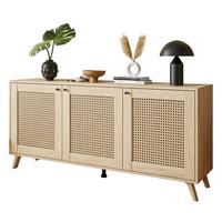 KOMMODE VIENNA 3D mit Wiener Geflechtimitation / Puccini Eiche - Eichefarben, Holzwerkstoff (154/72/40cm) - Lookway