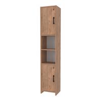 HOCHSCHRANK Rautrina - Eichefarben, Holzwerkstoff (35/180/30cm) - [en.casa]