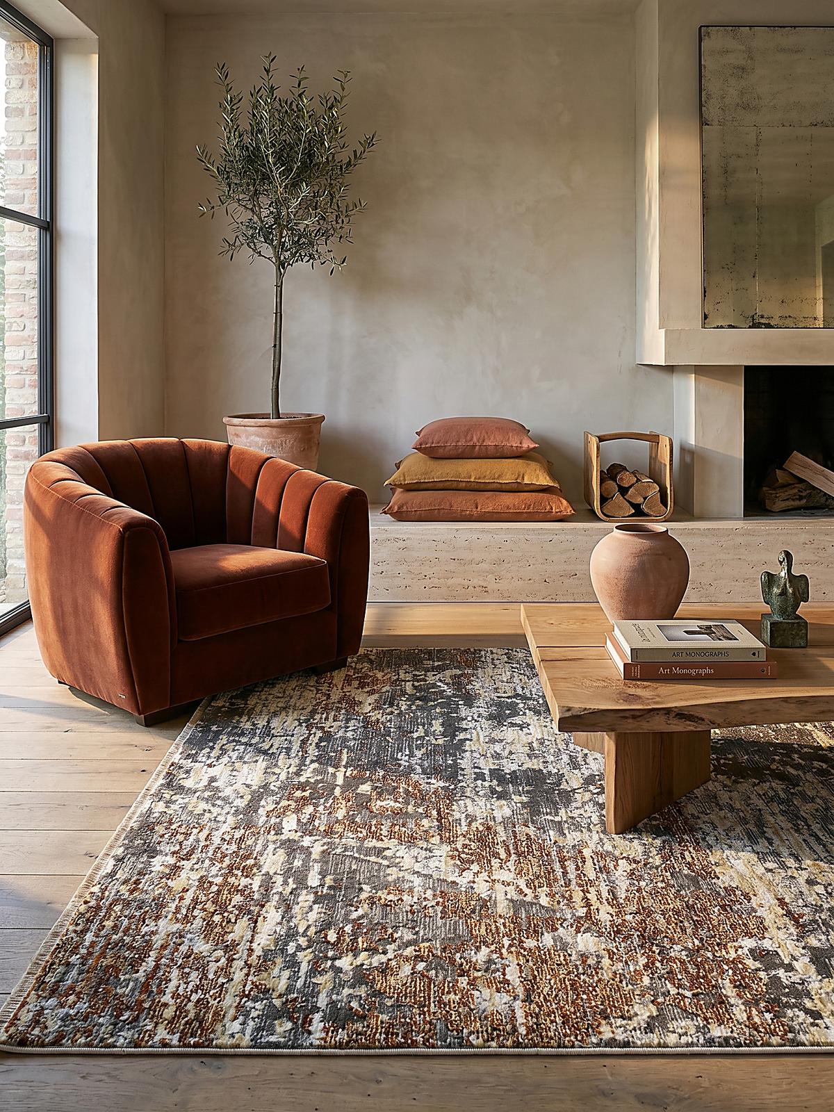 TEPPICH ADUR, abstrakt, Erdtöne, 160 x 230 cm - Braun, Textil (230/160cm) - KADIMA DESIGN