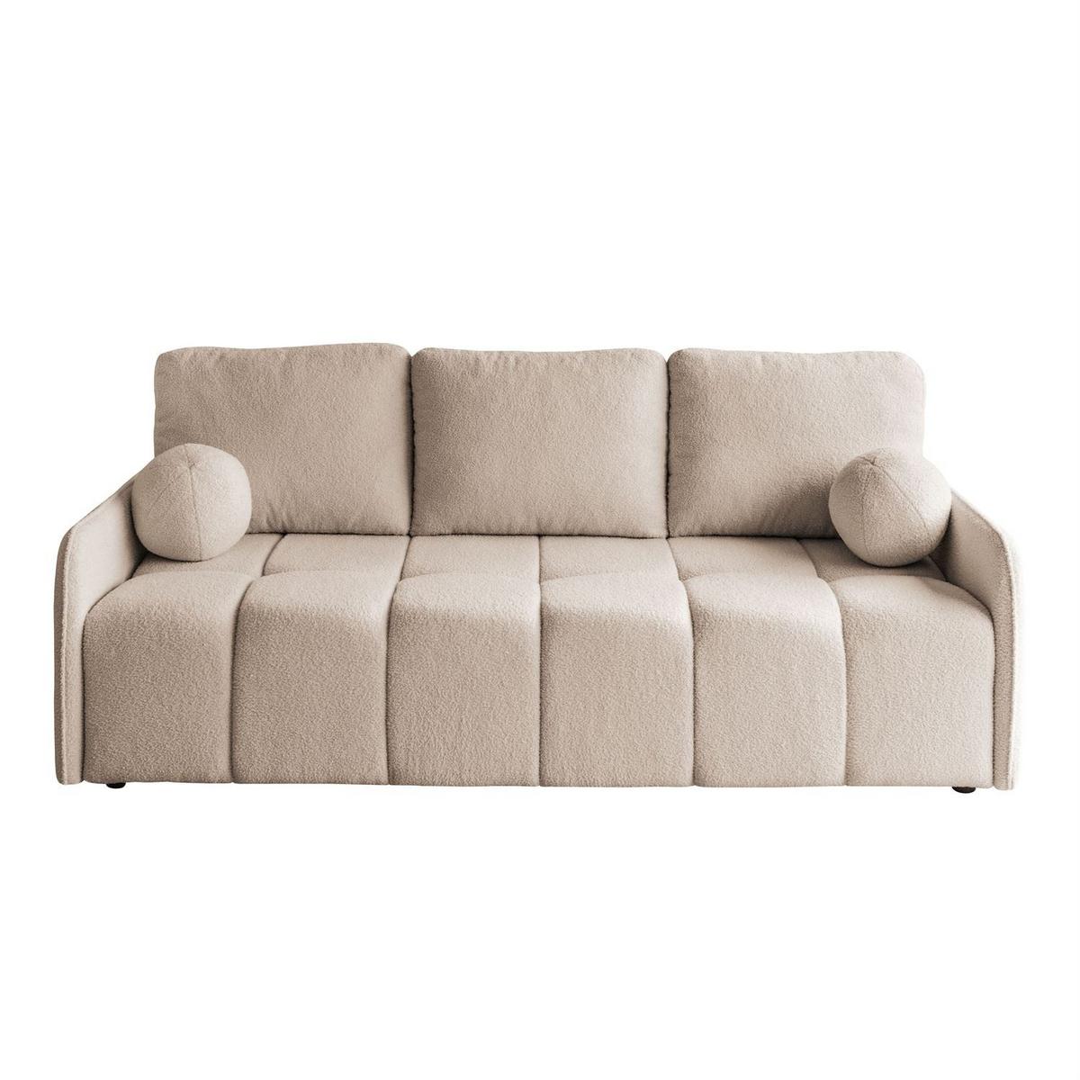 SCHLAFSOFA Morena, zweisitzig, mit Schlaffunktion, Quelle 05 - Beige, Textil (207/90/90cm) - Lookway