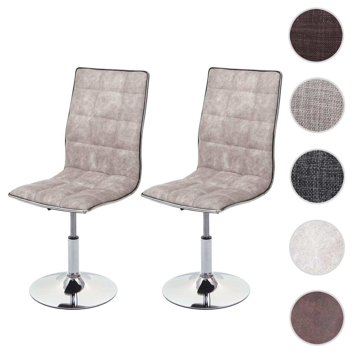 ESSZIMMERSTUHL Schiefergrau 2er-Set - Anthrazit/Hellgrau, Textil (43/103/54cm) - MCW