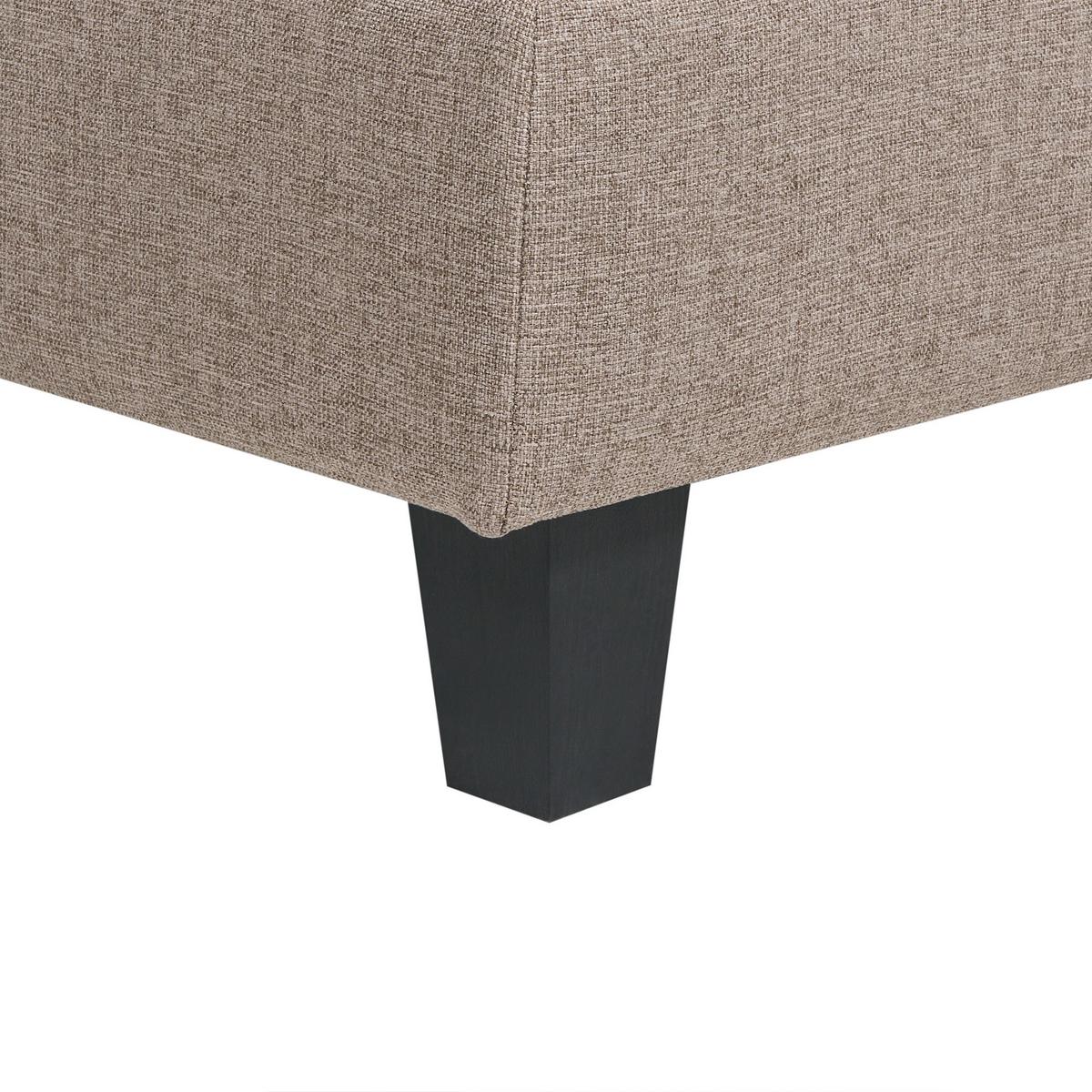 OTTOMANE Stoff Braun Unstad - Braun, Textil (76/39/76cm) - Beliani