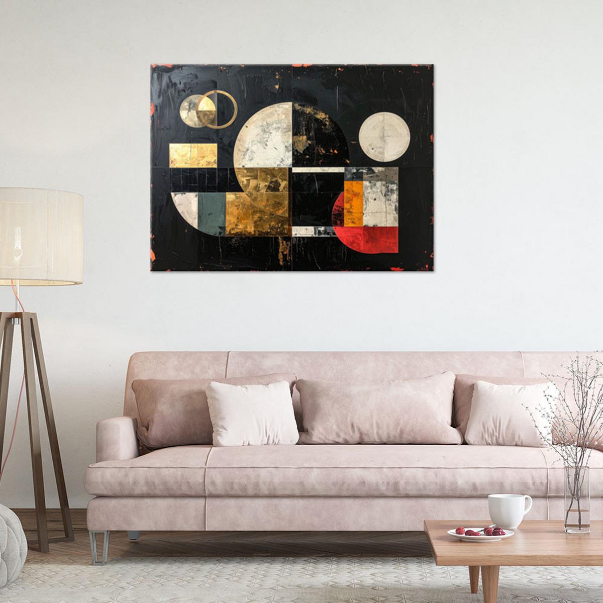 LEINWANDBILD Abstraktion 120x80cm - Schwarz, Textil (120/80cm) - Feeby
