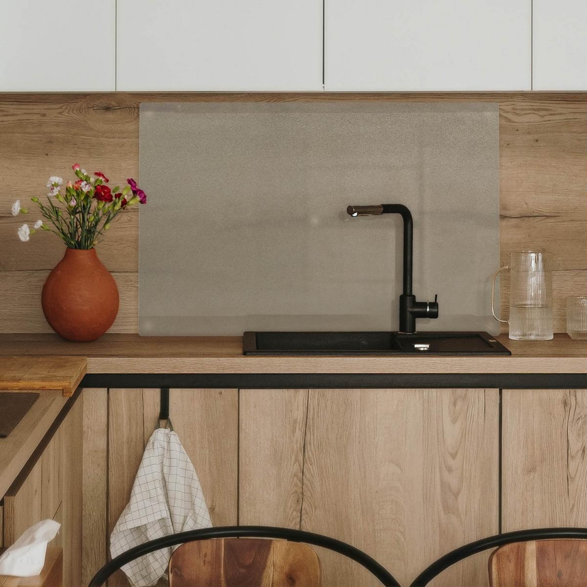 KÜCHENRÜCKWAND Glas transparent 80x52 cm - Transparent, Glas (80/52/0.4cm) - TULUP
