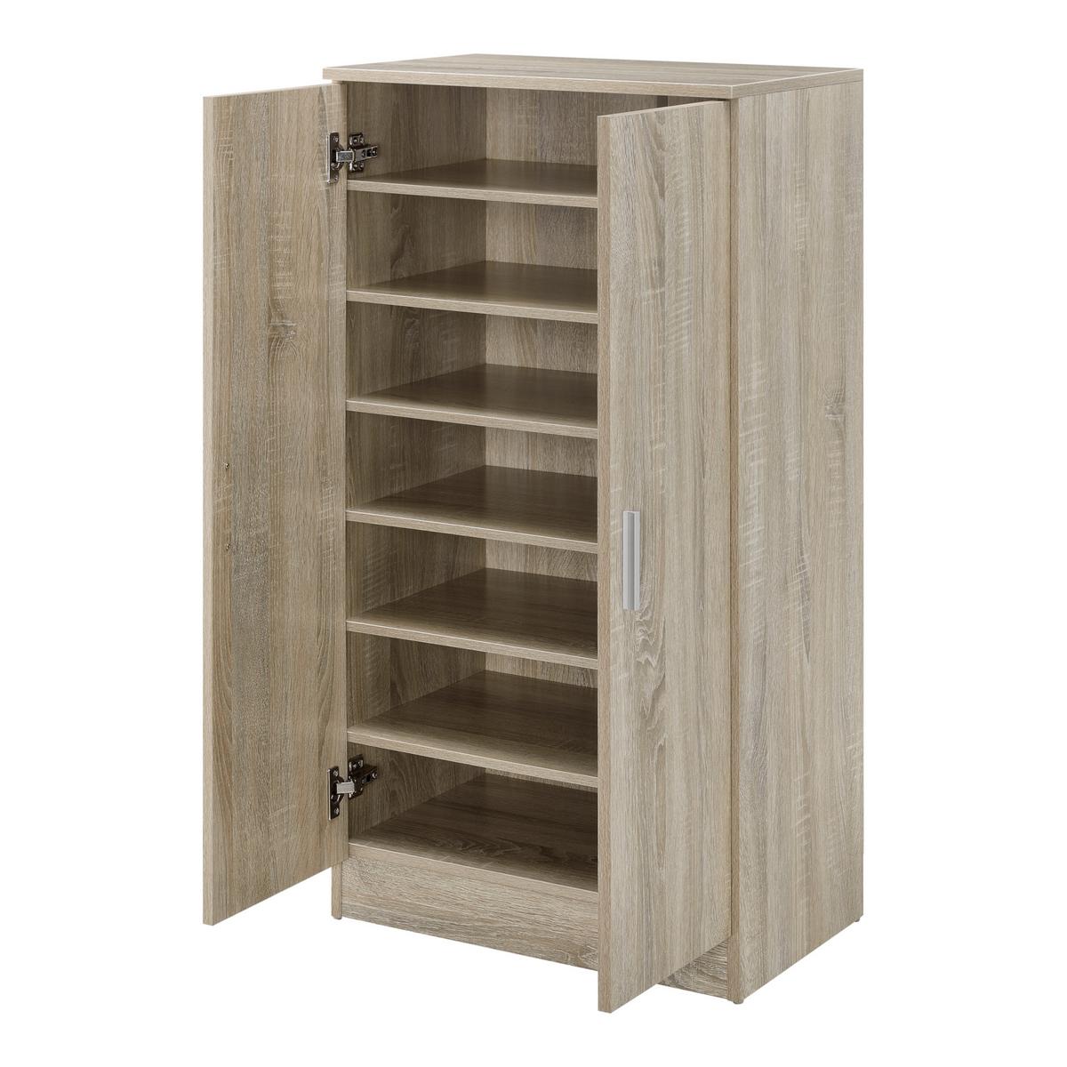 SCHUHSCHRANK Notribontaa - Sonoma Eiche, Holzwerkstoff (55/108/35cm) - [en.casa]