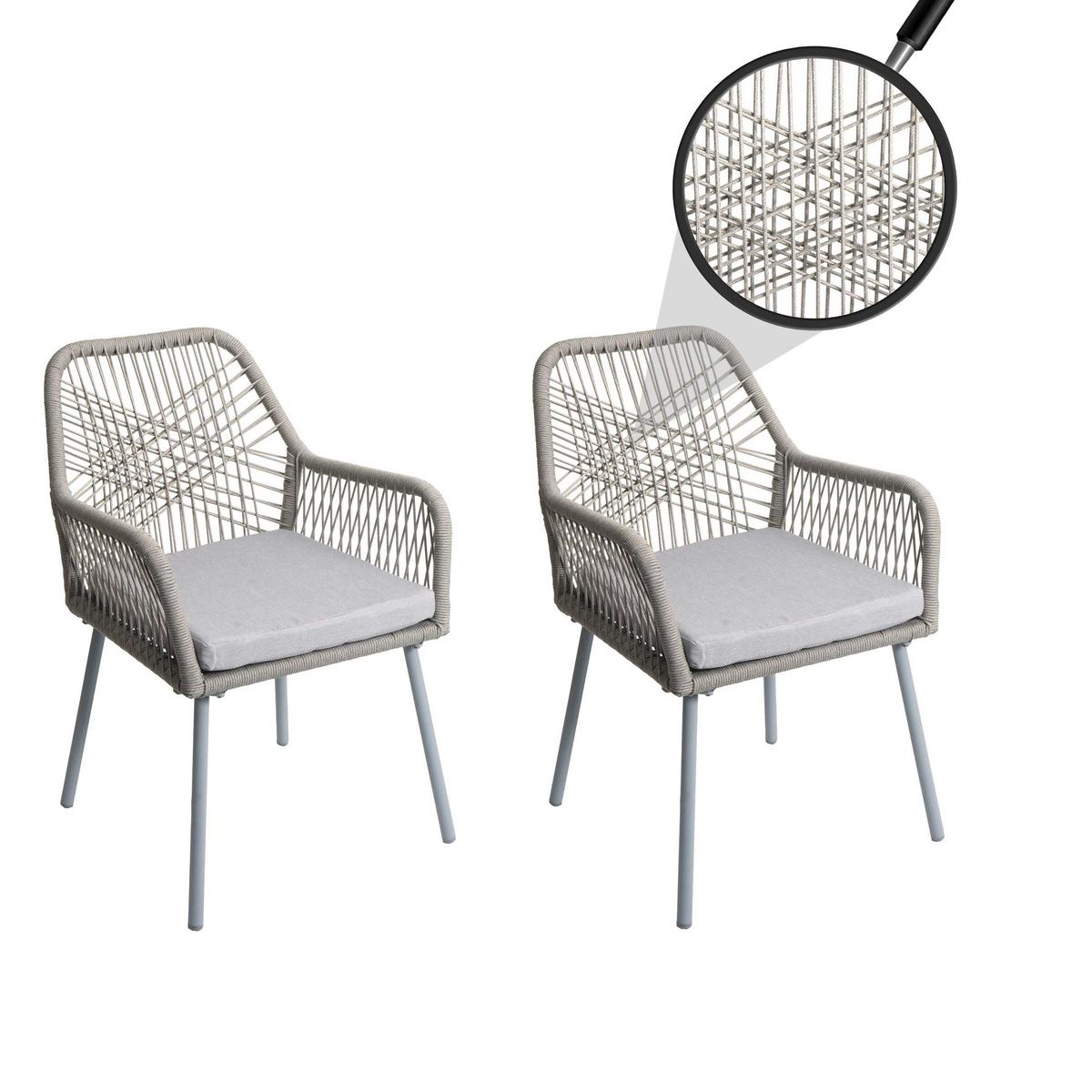 GARTENSTUHL Grau - Grau, Textil (54/81/62cm) - MCW