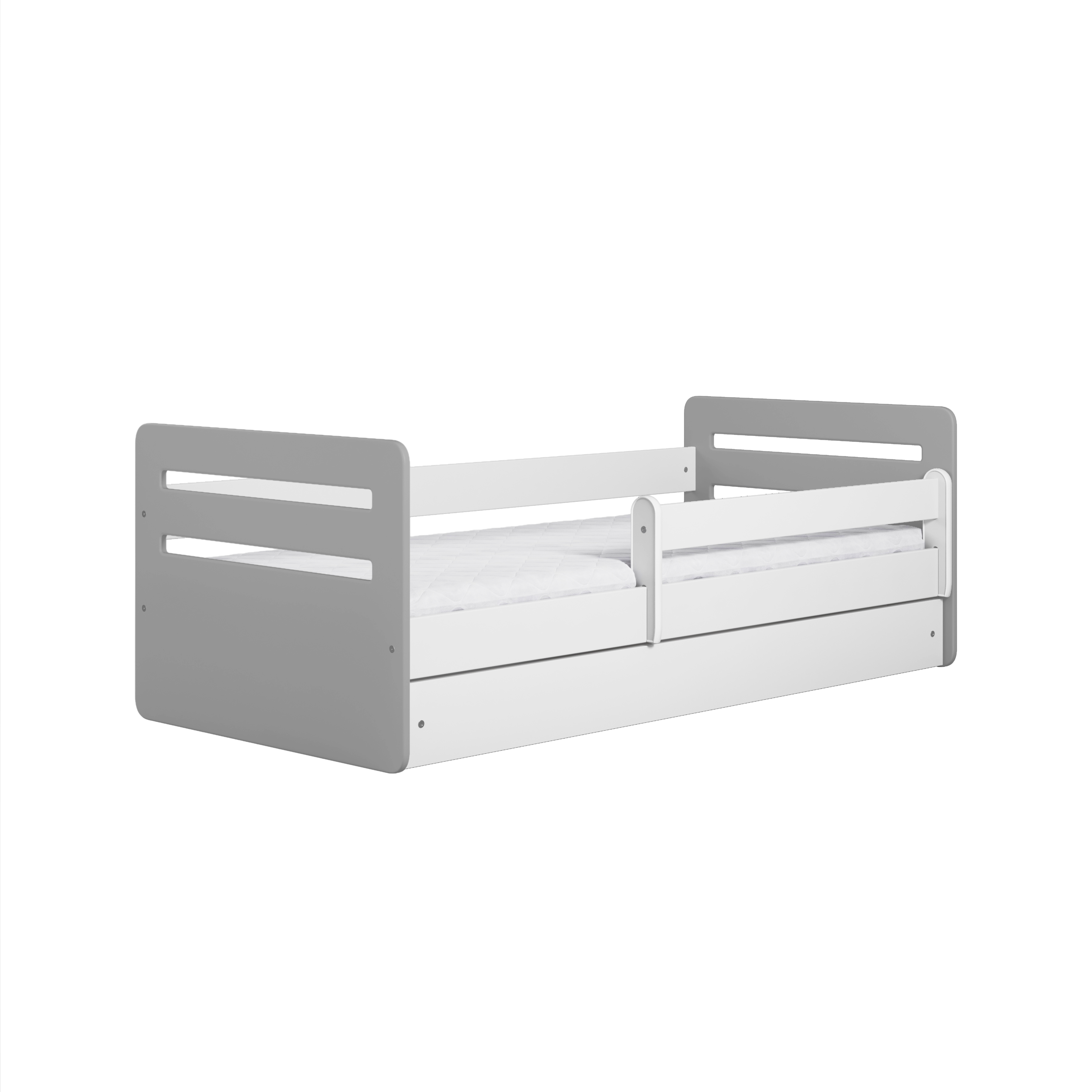 KINDERBETT Tomi MIX mit Schublade ohne Matratze Grau 90/65/184 - Grau, Holzwerkstoff (80/180cm) - RAUMHIRSCH FURNITURE