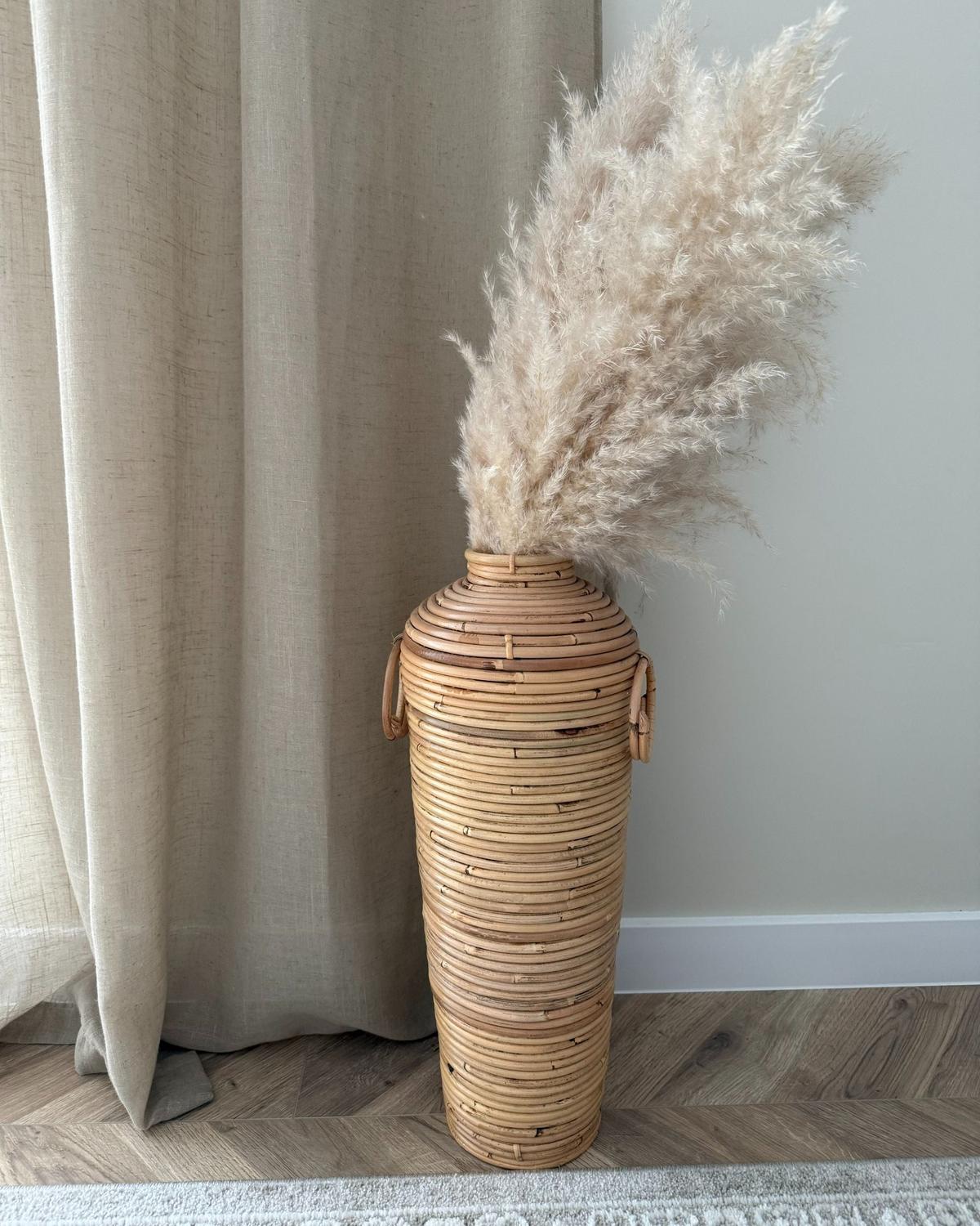 DEKOVASE Rattan natürlich Elatia - Naturfarben, Naturmaterialien (70cm) - Beliani