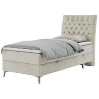 BOXBETT MILEN 90/200 Beige Velvet - H3 - Rechts Seite - Beige, Holz/Textil (90/200cm) - MKS