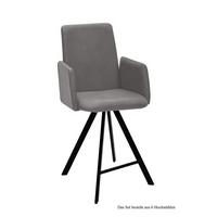 THEKENSTUHL drehbar (6er-Set) Desiree 52x109x60 Schwarz/Grau - Schwarz/Grau, Kunststoff (60/109/52cm) - 58aufmkessel