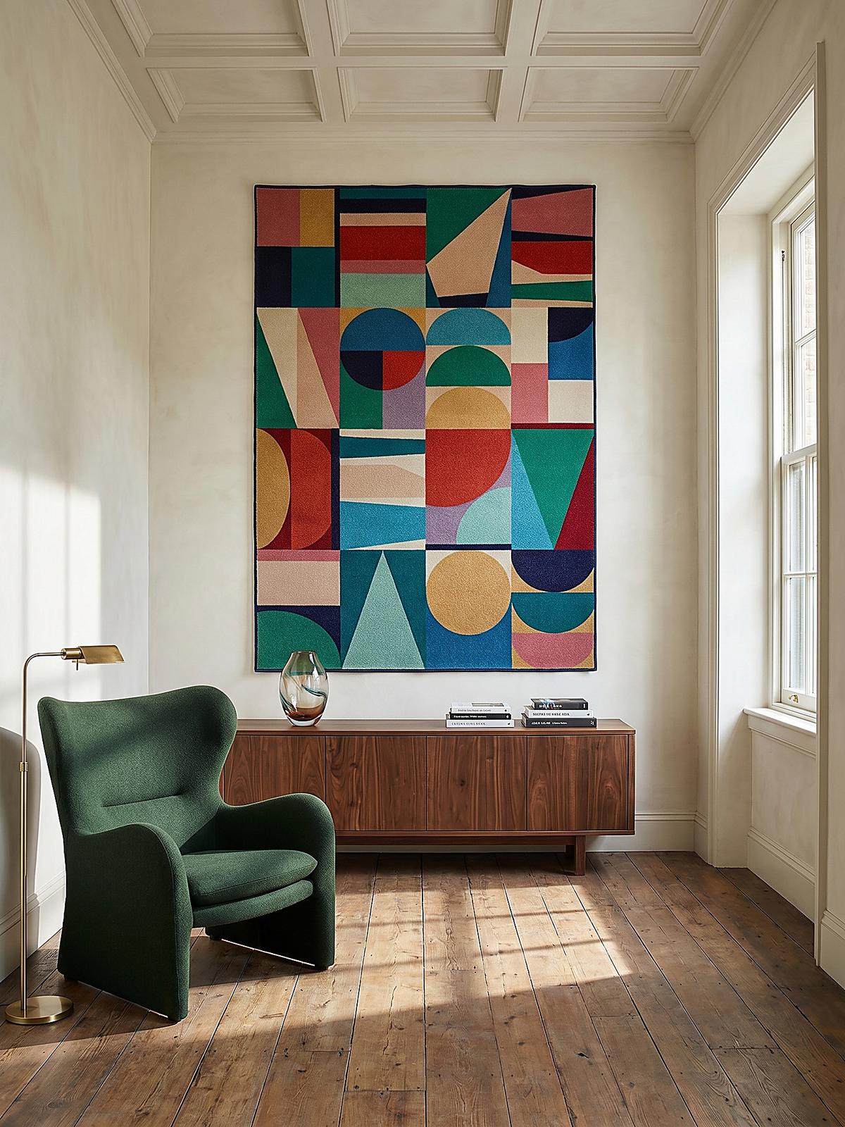 WOLLTEPPICH DAHLIA, geometrisch, aus Wolle, Bunt, 140 x 200 cm - Multicolor, Textil (200/140cm) - KADIMA DESIGN