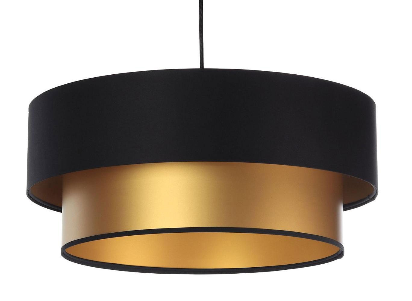 HÄNGELEUCHTE Gold 60/20 cm - Goldfarben/Schwarz, Kunststoff (60/1/20cm) - ONZENO