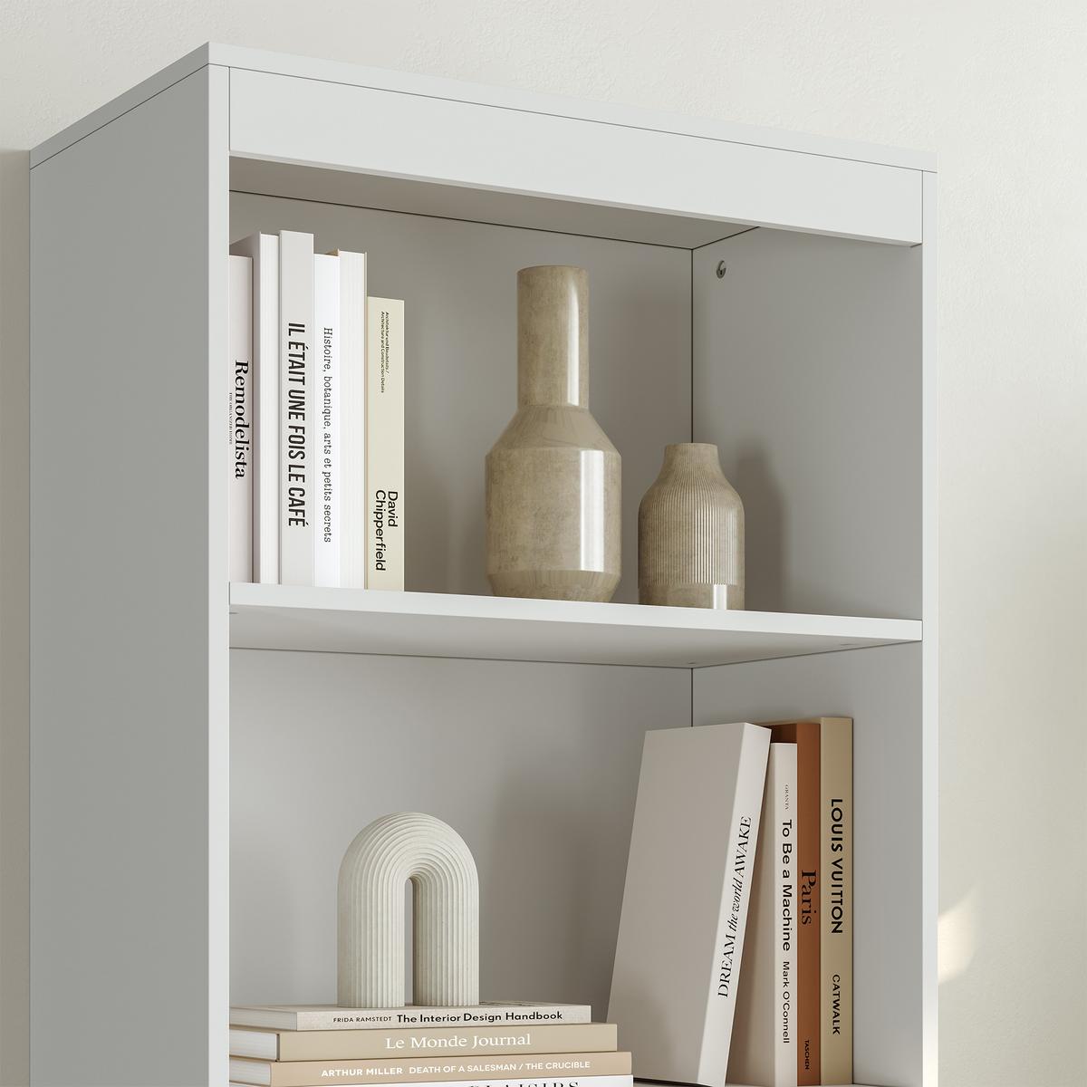 BÜCHERREGAL Les - Weiß, Holzwerkstoff (60/180/35cm) - [en.casa]