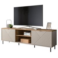 TV-LOWBOARD Kaschmir, Evoke Eiche 184 x 55 cm, TV Unterteil in modernem Design - Kaschmir/Eichefarben, Holzwerkstoff/Metall (184/55/40cm) - Inn.Furn